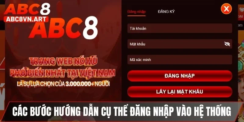 Các bước hướng dẫn cụ thể đăng nhập vào hệ thống Các bước hướng dẫn cụ thể đăng nhập vào hệ thống